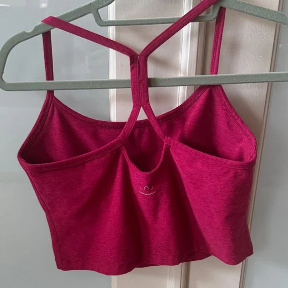 Beyond Yoga Elegant Magenta Strappy Bra - Picture 2 of 3